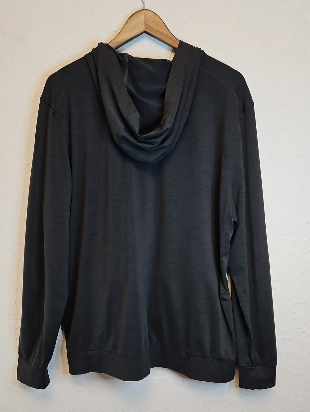 Nike Yoga Dri-Fit Zip-Up Performance Hoodie in Charcoal Black, Size Large
